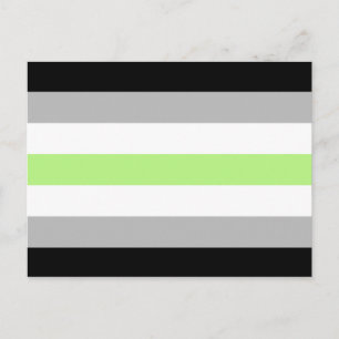 Agender-Stolz-Flagge Postkarte