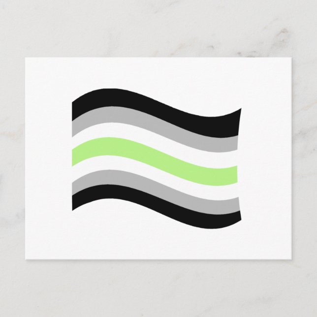 Agender-Stolz-Wellenflagge Postkarte (Vorderseite)