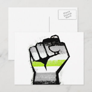 Agender Stolzfaust Postkarte