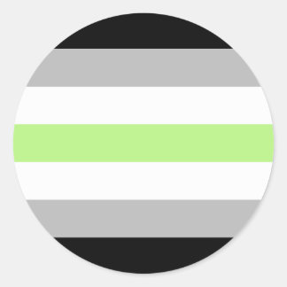 Agender-Stolzflagge – Agender-Identität LGBTQIA+ Runder Aufkleber