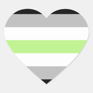 Agender-Stolzflagge Herz-Aufkleber