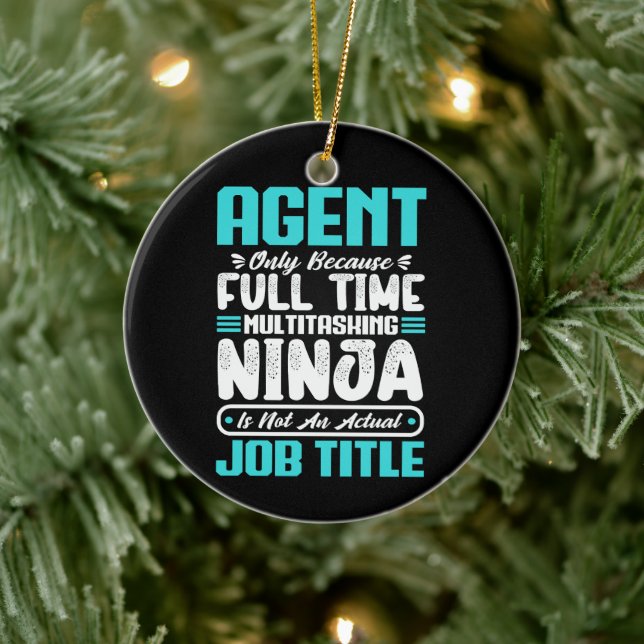 Agent Beruf Beruf Funny Agent Qualifikationen Keramik Ornament (Baum)