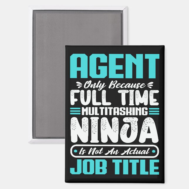 Agent Beruf Beruf Funny Agent Qualifikationen Magnet (Vorderseite/Rückseite)