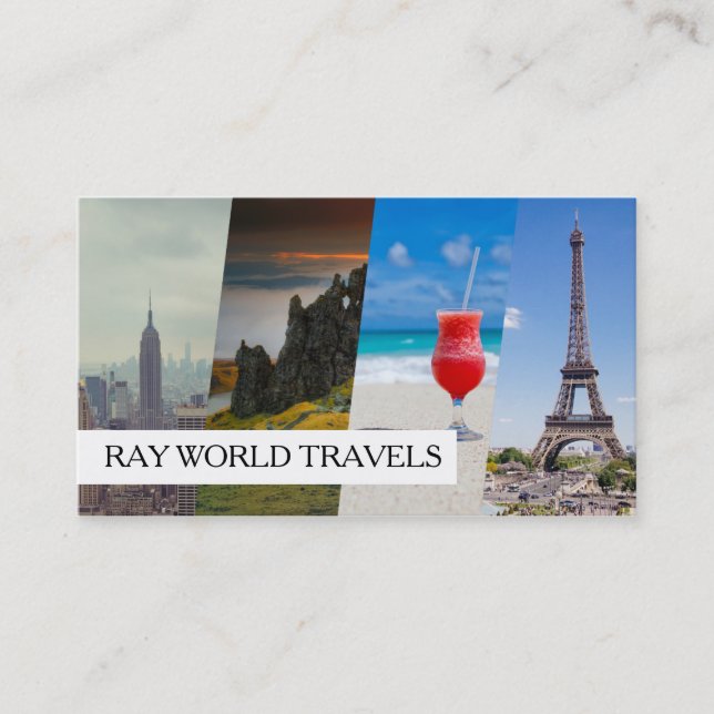 Agent Business Card der modernen Reiseagentur Visitenkarte (Vorderseite)