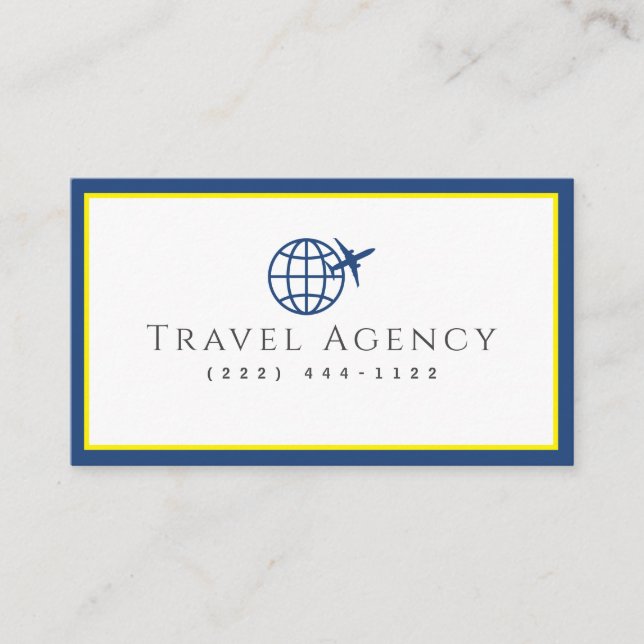 Agent Business Card der modernen Reiseagentur Visitenkarte (Vorderseite)