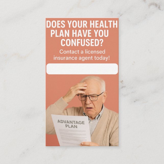 Agent d'assurance - Carte de visite Avantage (Devant)