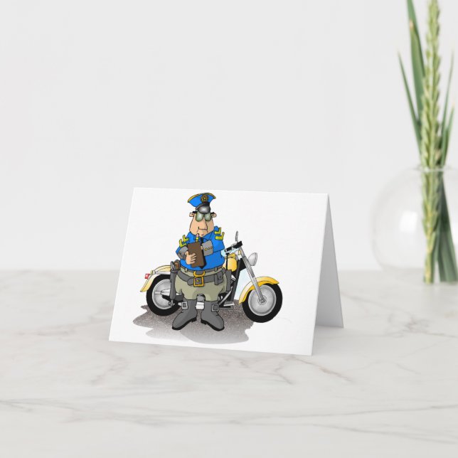 Agent De Police Écrivant Une Carte De Billets (Devant)