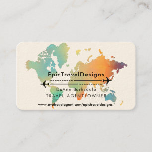 Agent de voyage Carte du monde Vacances Eau Turquo