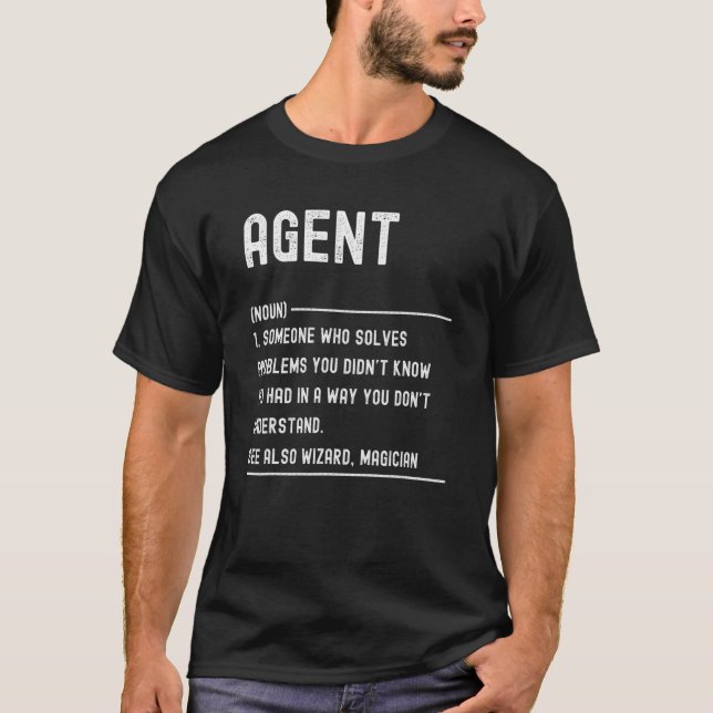 Agent Definition Shirts Funny Job Titel (Vorderseite)