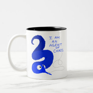 Agent des Chaos-Wurms auf einem String Zweifarbige Tasse