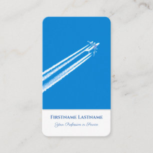 Agent-Flugflugzeug in blauem Himmel Visitenkarte