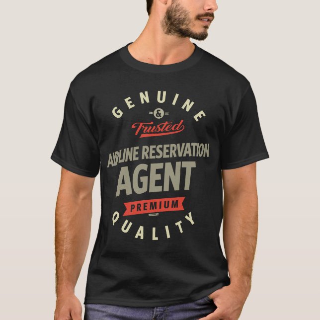 Agent für Flugreservierungen T-Shirt (Vorderseite)