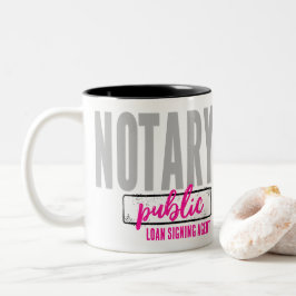 Agent für Notare-Kreditsignierung Zweifarbige Tasse