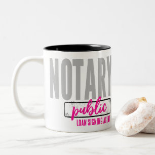 Agent für Notare-Kreditsignierung Zweifarbige Tasse
