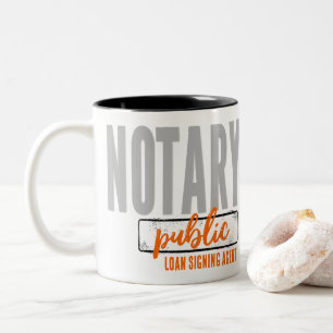 Agent für Notare-Kreditsignierung Zweifarbige Tasse