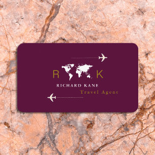 Agent für Reisen in der ganzen Welt Visitenkarte
