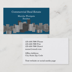 Agent immobilier commercial Cartes de visite