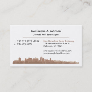 Agent immobilier urbain Carte de visite personnali