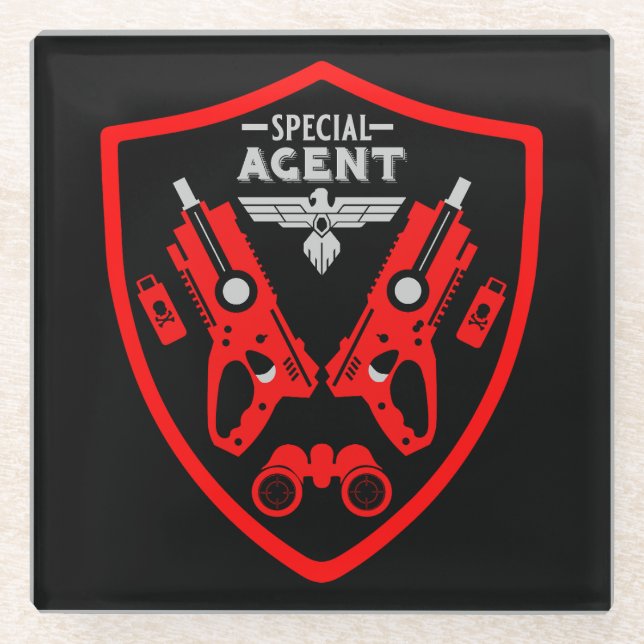 Agent-Kid Glasuntersetzer (Vorderseite)