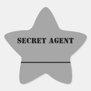 Agent-Namen-Aufkleber kc geheimer Stern-Aufkleber