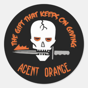 Agent-Orange die Geschenk DUNKELHEIT Runder Aufkleber