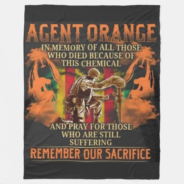 AGENT ORANGE FLEECEDECKE (Vorderseite)