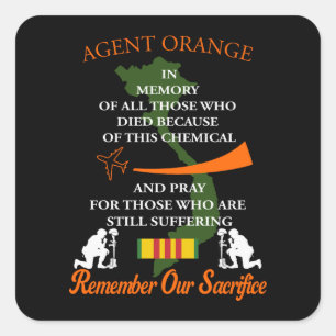 Agent Orange Quadratischer Aufkleber