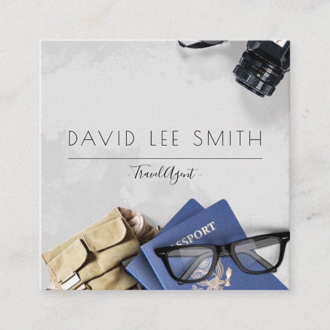 Agent Quadratische Visitenkarte (Vorderseite)