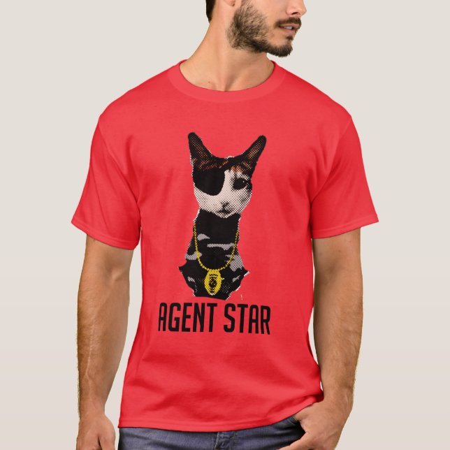 Agent-Stern-Pop-Kunst-T - Shirt (Vorderseite)