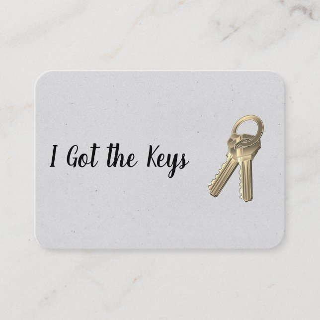 Agent/Tasten für Echtes Anwesen Visitenkarte (Vorderseite)