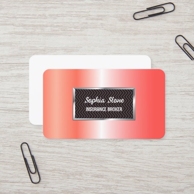 Agent Visitenkarte (Vorderseite/Rückseite Beispiel)