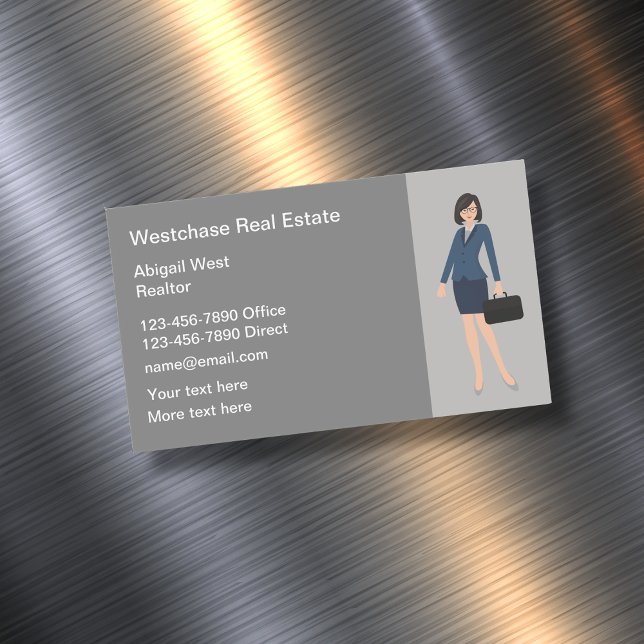 Agent-Visitenkarten für Real Anwesen für einen Imm Magnetische Visitenkarte (Von Creator hochgeladen)