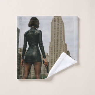 Agentin Black Poster Waschlappen