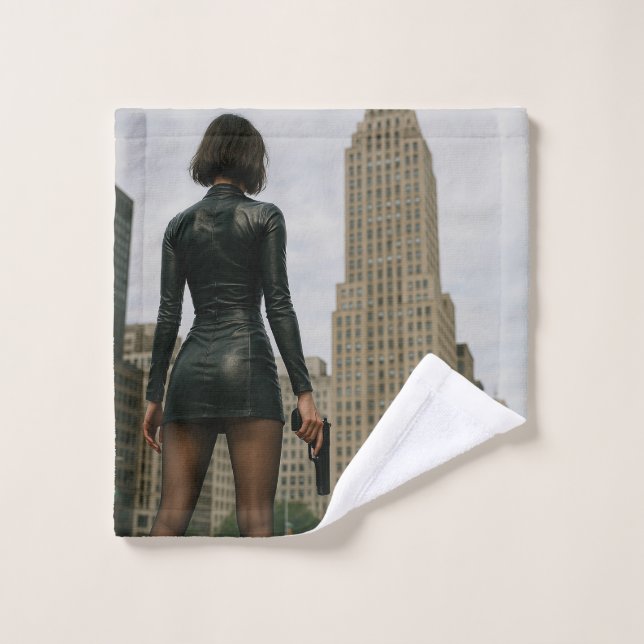 Agentin Black Poster Waschlappen (Waschlappen)