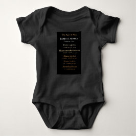 Ages Of Man Baby One-Piece Bodysuit Strampler