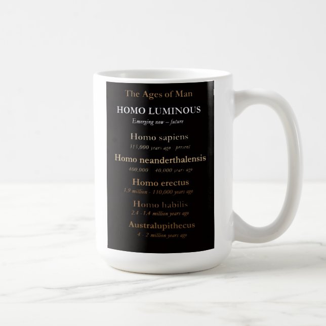 Ages Of Man Mug 11 Oz Or 15 Oz (Droite)