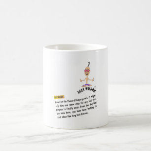Ages Sagesse mug "optimism" comic vérité positive