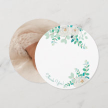 Aggela Round Foto Danke Karte