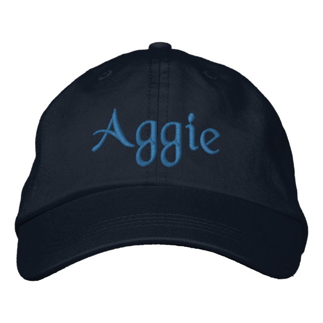 Aggie Blue bestickte Baseballkappe / Hut (Vorderseite)