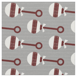 Aggie Maroon Kariert Baby Rattle on Gray Stoff