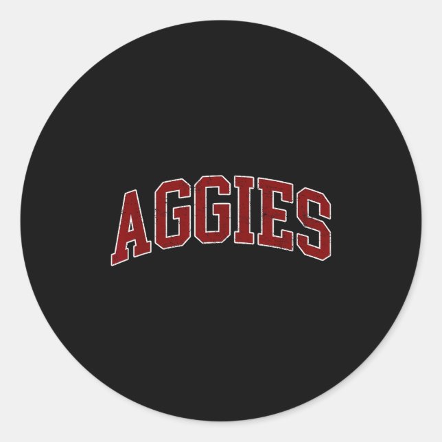 Aggies  runder aufkleber (Vorderseite)