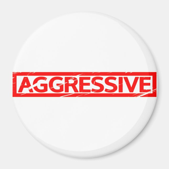 Aggressive Briefmarke Magnet (Vorne)