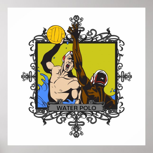 Aggressives Wasserpolo Poster (Vorne)