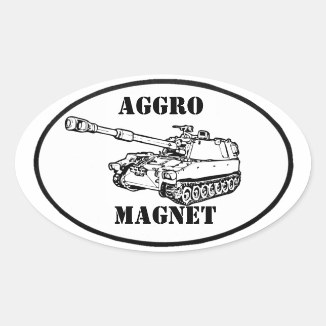 Aggro Magnet Aufkleber (Vorderseite)