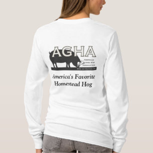 AGHA lange Hülse T-Shirt-Womens-Neues Logo-Zurüc T-Shirt