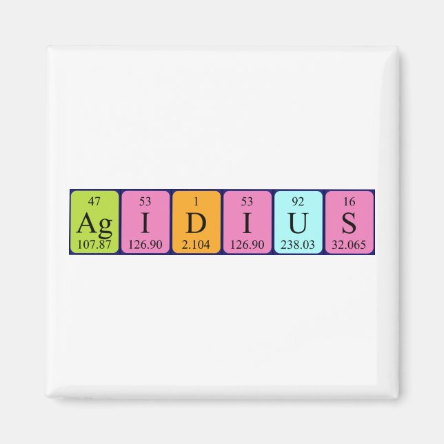 Ägidius Periodenmagnet Magnet (Vorne)