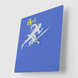 Agil Quadratische Wanduhr