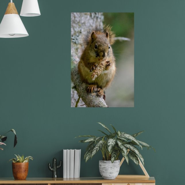Agile Brown Squirrel in Alberta Poster (Wohnzimmer 1)