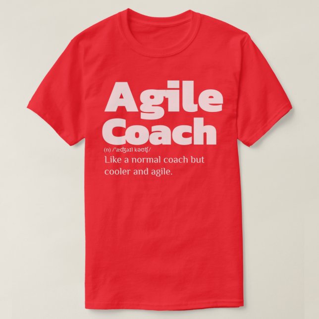 Agile-Coach-Wörterbuch T-Shirt (Design vorne)