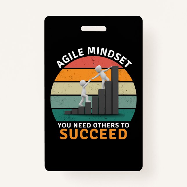 Agile Einstellung Sie brauchen andere, um erfolgre Ausweis (Vorderseite)
